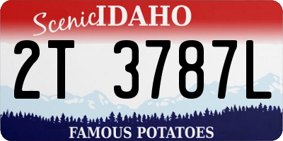 ID license plate 2T3787L