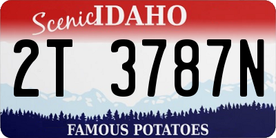ID license plate 2T3787N
