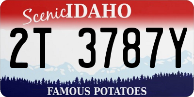 ID license plate 2T3787Y