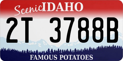 ID license plate 2T3788B