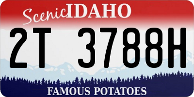 ID license plate 2T3788H