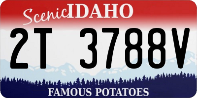 ID license plate 2T3788V