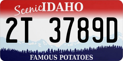 ID license plate 2T3789D