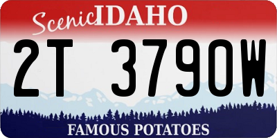 ID license plate 2T3790W