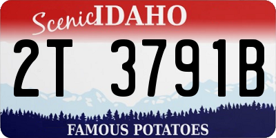 ID license plate 2T3791B