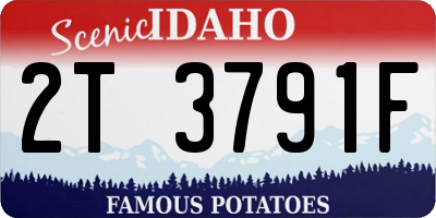 ID license plate 2T3791F