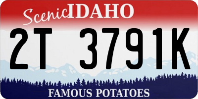 ID license plate 2T3791K