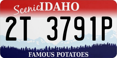 ID license plate 2T3791P