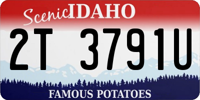 ID license plate 2T3791U