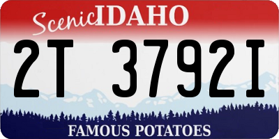 ID license plate 2T3792I