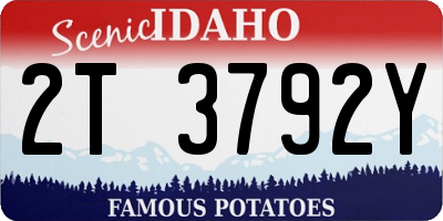 ID license plate 2T3792Y