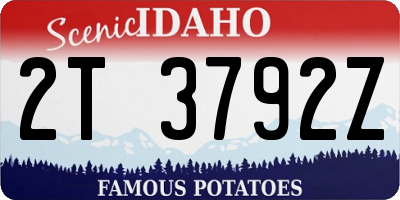 ID license plate 2T3792Z