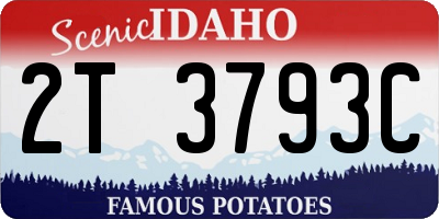 ID license plate 2T3793C