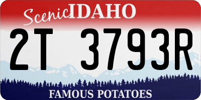 ID license plate 2T3793R
