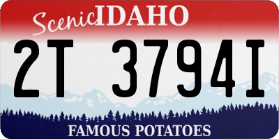 ID license plate 2T3794I