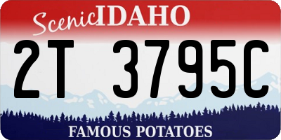 ID license plate 2T3795C