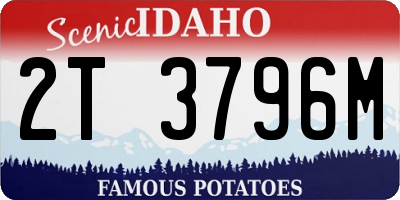 ID license plate 2T3796M