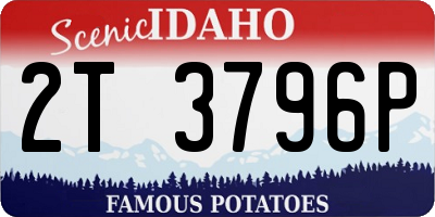 ID license plate 2T3796P