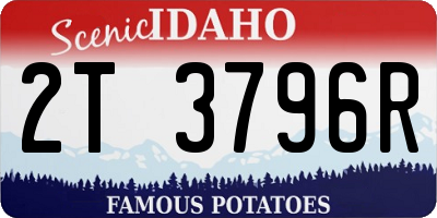 ID license plate 2T3796R