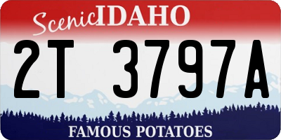 ID license plate 2T3797A