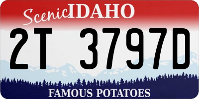 ID license plate 2T3797D