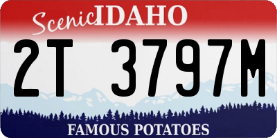 ID license plate 2T3797M