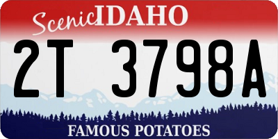 ID license plate 2T3798A
