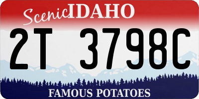 ID license plate 2T3798C