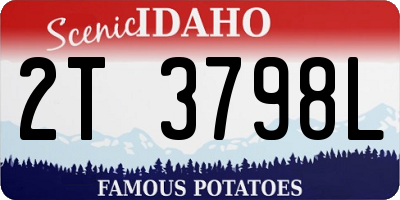 ID license plate 2T3798L