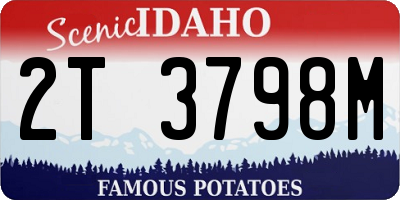 ID license plate 2T3798M