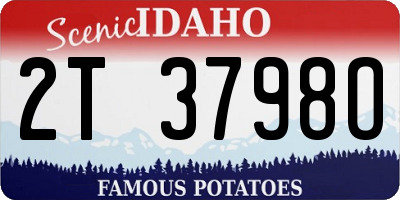 ID license plate 2T3798O