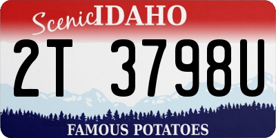 ID license plate 2T3798U