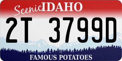 ID license plate 2T3799D