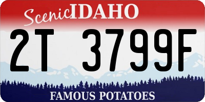 ID license plate 2T3799F