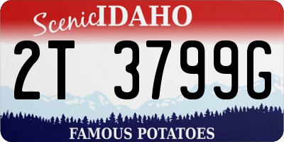 ID license plate 2T3799G