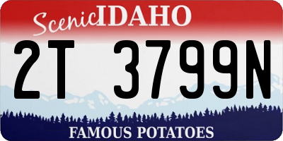 ID license plate 2T3799N