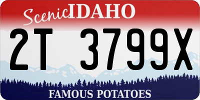ID license plate 2T3799X
