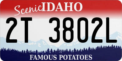 ID license plate 2T3802L