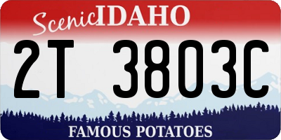 ID license plate 2T3803C