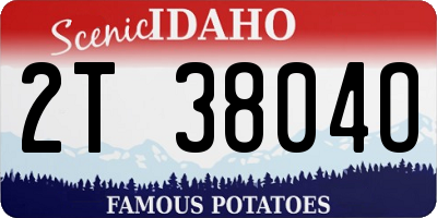 ID license plate 2T3804O