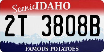 ID license plate 2T3808B