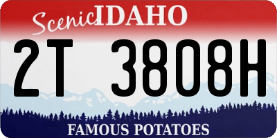 ID license plate 2T3808H