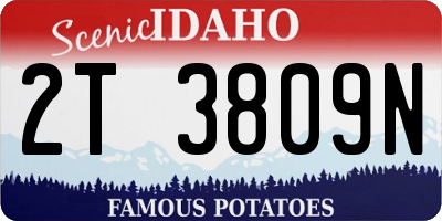 ID license plate 2T3809N