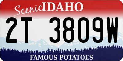 ID license plate 2T3809W