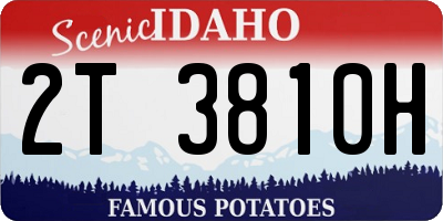 ID license plate 2T3810H