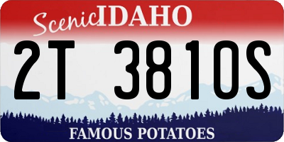 ID license plate 2T3810S