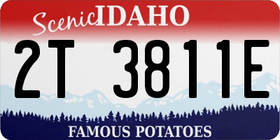 ID license plate 2T3811E