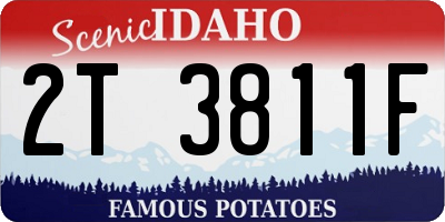 ID license plate 2T3811F
