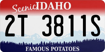 ID license plate 2T3811S