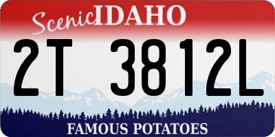 ID license plate 2T3812L